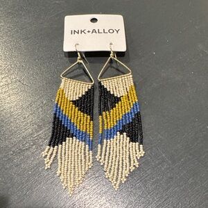Ink+Alloy Emilie Angles Beaded Fringe Earrings